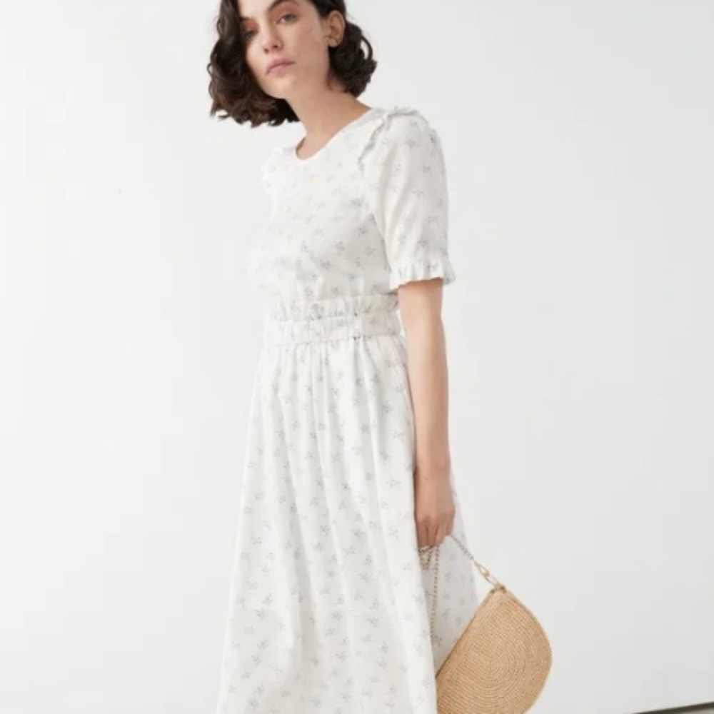 Like New, & Other Stories Lyocell Blend Ruffle Maxi Floral Dress